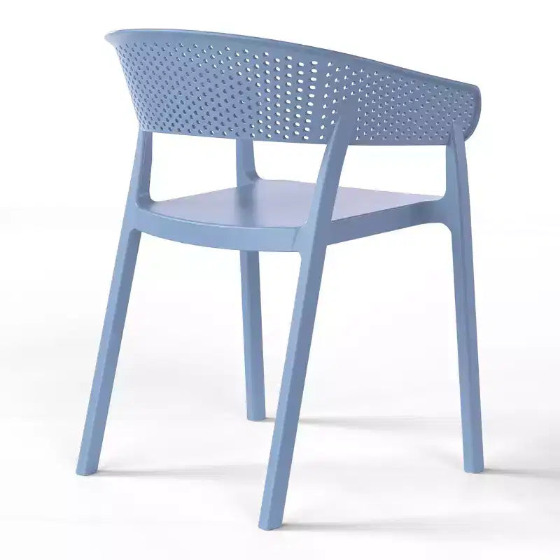 WestinTrends Playa Ensemble de salle à manger rond moderne 5 pièces avec chaises empilables pour patio