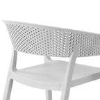 WestinTrends Playa Ensemble de salle à manger rond moderne 5 pièces avec chaises empilables pour patio