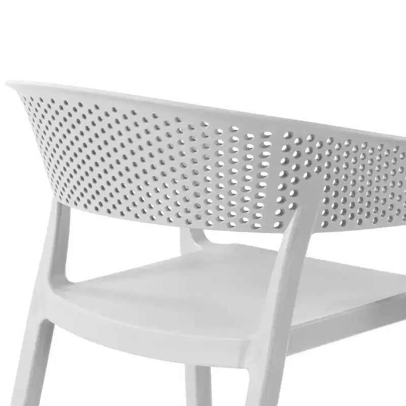 WestinTrends Playa Ensemble de salle à manger rond moderne 5 pièces avec chaises empilables pour patio