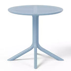 WestinTrends Playa 5-Piece Modern Round Patio Dining Table Set with Stackable Patio Dining Chairs