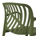 Ensemble de table à manger de patio ronde en résine WestinTrends Playa 5 pièces avec chaises de salle à manger de patio empilables modernes