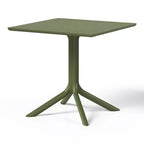 Ensemble table de salle à manger carrée d'extérieur 5 pièces WestinTrends Playa avec chaises de salle à manger empilables