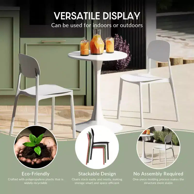 WestinTrends Playa 7-Piece Outdoor Rectangular Metal Patio Dining Table Set With Mid-Century Modern Stackable Patio Side Chairs