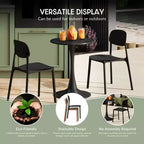 WestinTrends Playa 7-Piece Outdoor Rectangular Metal Patio Dining Table Set With Mid-Century Modern Stackable Patio Side Chairs