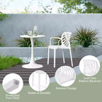 WestinTrends Playa 7-Piece Outdoor Metal Rectangle Patio Dining Table Set With Stackable Resin Patio Dining Chairs