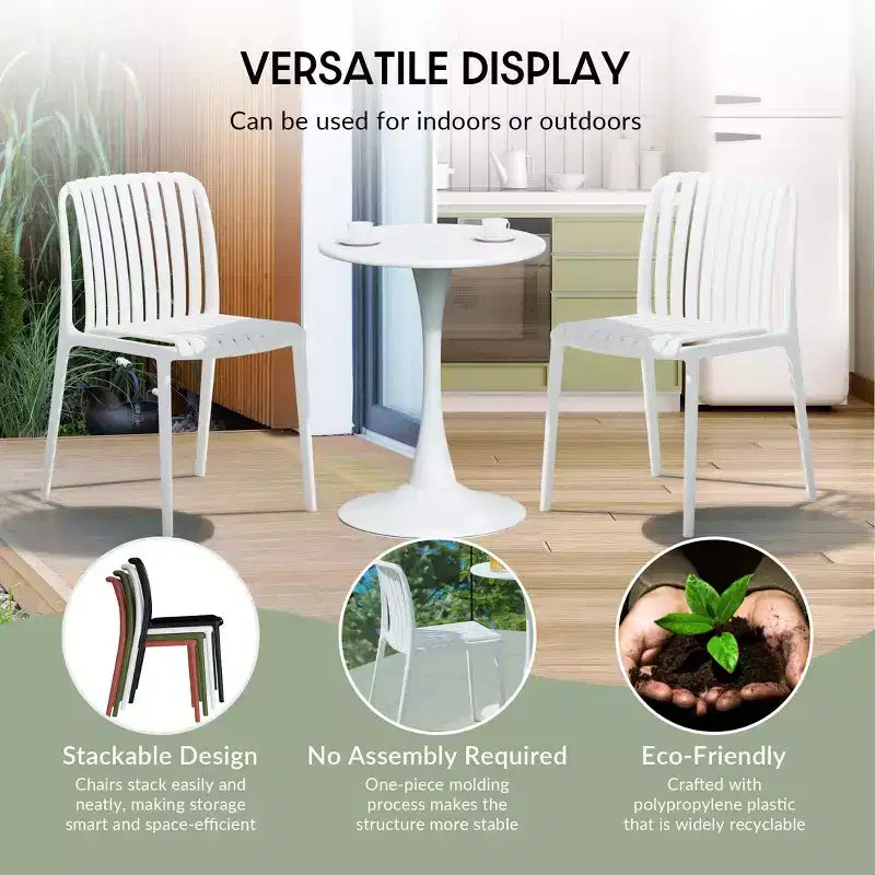 Ensemble de salle à manger d'extérieur 7 pièces Playa WestinTrends avec chaises de patio empilables