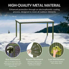 WestinTrends Playa 7-Piece Outdoor Metal Patio Dining Table Set With Stackable Patio Chairs