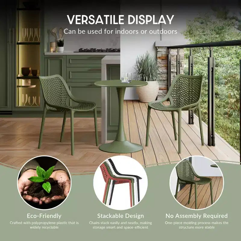 WestinTrends Playa 7-Piece Outdoor Metal Patio Dining Table Set With Stackable Patio Chairs