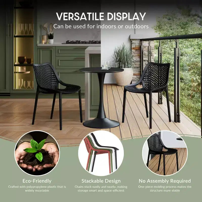 WestinTrends Playa 7-Piece Outdoor Metal Patio Dining Table Set With Stackable Patio Chairs