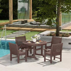 Ensemble de salle à manger WestinTrends Malibu 5 pièces avec chaises et table ronde en PEHD pour patio extérieur