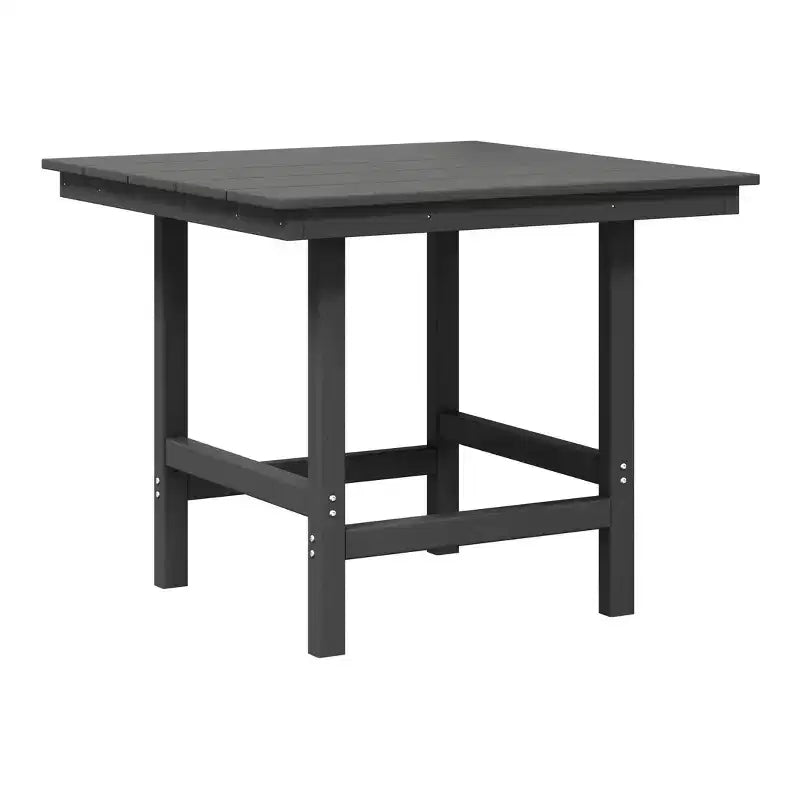 WestinTrends Ashore 5-Piece HDPE Outdoor Square Patio Dining Table Set with Armchairs