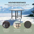WestinTrends Ashore 5-Piece HDPE Outdoor Square Patio Dining Table Set with Armchairs