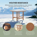 WestinTrends Ashore 5-Piece HDPE Outdoor Square Patio Dining Table Set with Armchairs