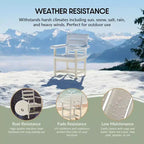 WestinTrends Ashore 6-Piece Outdoor HDPE Patio Dining Table Set with Bench