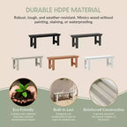 WestinTrends Ashore 6-Piece Outdoor HDPE Patio Dining Table Set with Bench