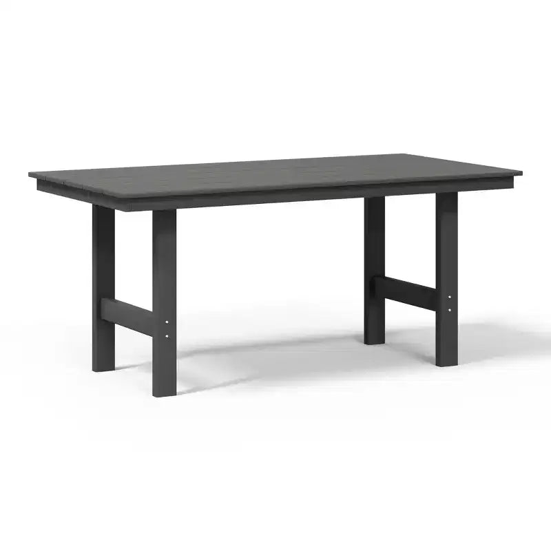 Ensemble de salle à manger d'extérieur rectangulaire 7 pièces WestinTrends Ashore en PEHD avec chaises d'appoint