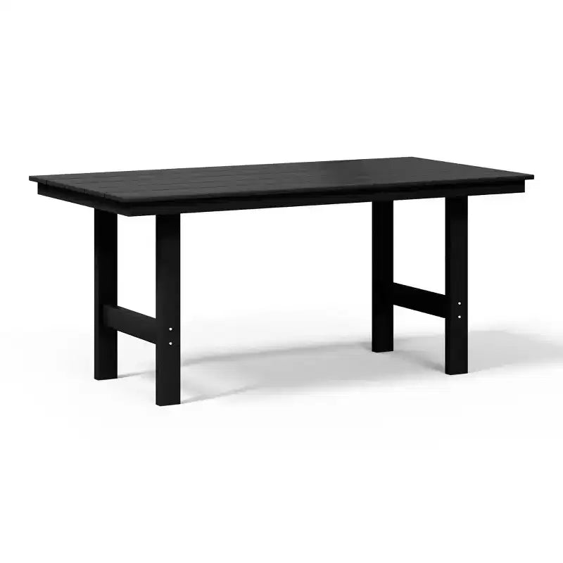 Ensemble de salle à manger d'extérieur rectangulaire 7 pièces WestinTrends Ashore en PEHD avec chaises d'appoint