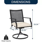 CLIHOME 8-Piece Outdoor Dining Set,Square Table With Sunshade Umbrella Hole & 360 Swivel Chairs Patio Set