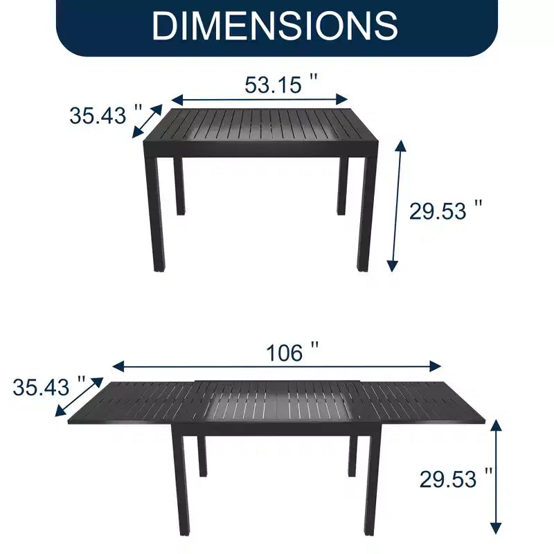 CLIHOME 9-Piece Patio Dining Set,Extendable Table & 360 Swivel Chairs Outdoor Set