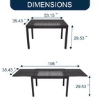 CLIHOME 9-Piece Patio Dining Set,Extendable Table & 360 Swivel Chairs Outdoor Set