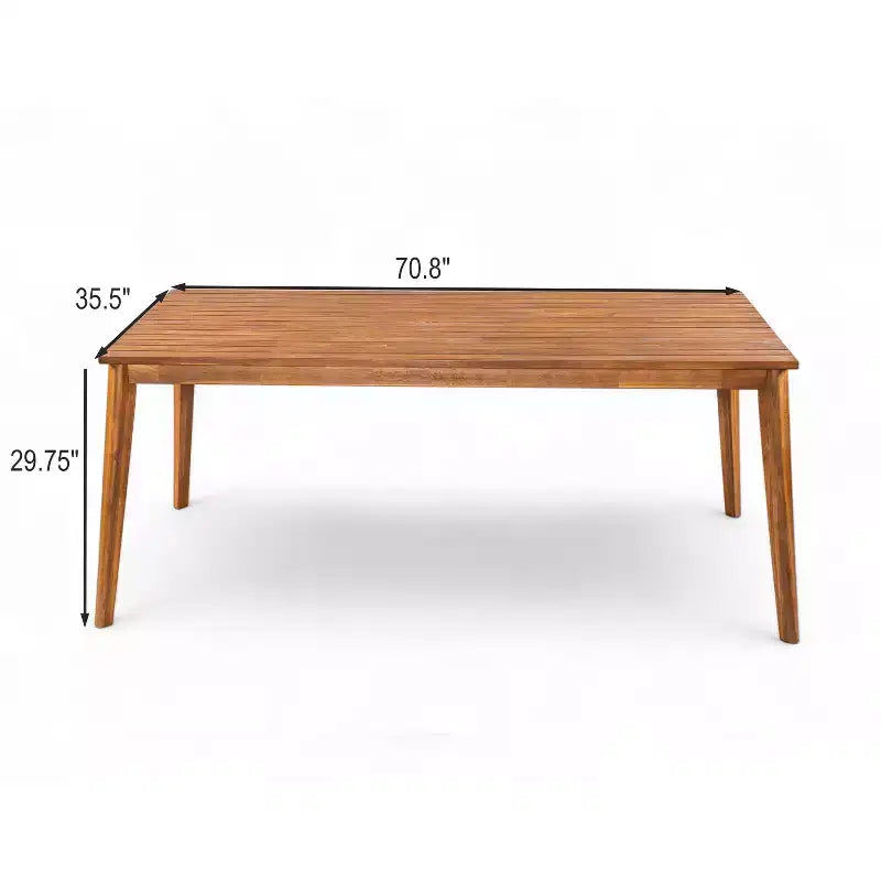 Christopher Knight Home Tensas, ensemble de salle à manger d'extérieur 5 pièces en bois d'acacia avec coussins