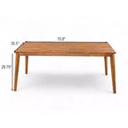 Christopher Knight Home Tensas, ensemble de salle à manger d'extérieur 5 pièces en bois d'acacia avec coussins