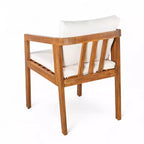 Christopher Knight Home Tensas, ensemble de salle à manger d'extérieur 5 pièces en bois d'acacia avec coussins