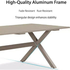 PURPLE LEAF Outdoor Dining Set with Patio Aluminium Dining Table and Wicker Rattan Chairs Modern Furniture Cushions Sets for Backyard