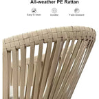 PURPLE LEAF Outdoor Dining Set with Patio Aluminium Dining Table and Wicker Rattan Chairs Modern Furniture Cushions Sets for Backyard