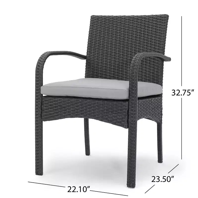 Christopher Knight Home Harlowe Outdoor Wicker 7 Piece Dining Set with Cushion