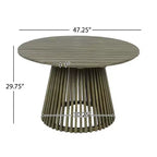 Christopher Knight Home Case Ensemble de salle à manger 5 pièces en bois d'acacia avec coussins pour l'extérieur