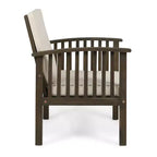 Christopher Knight Home Case Ensemble de salle à manger 5 pièces en bois d'acacia avec coussins pour l'extérieur