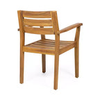 Ensemble de salle à manger d'extérieur rustique en bois d'acacia 9 pièces Balfour de Christopher Knight Home
