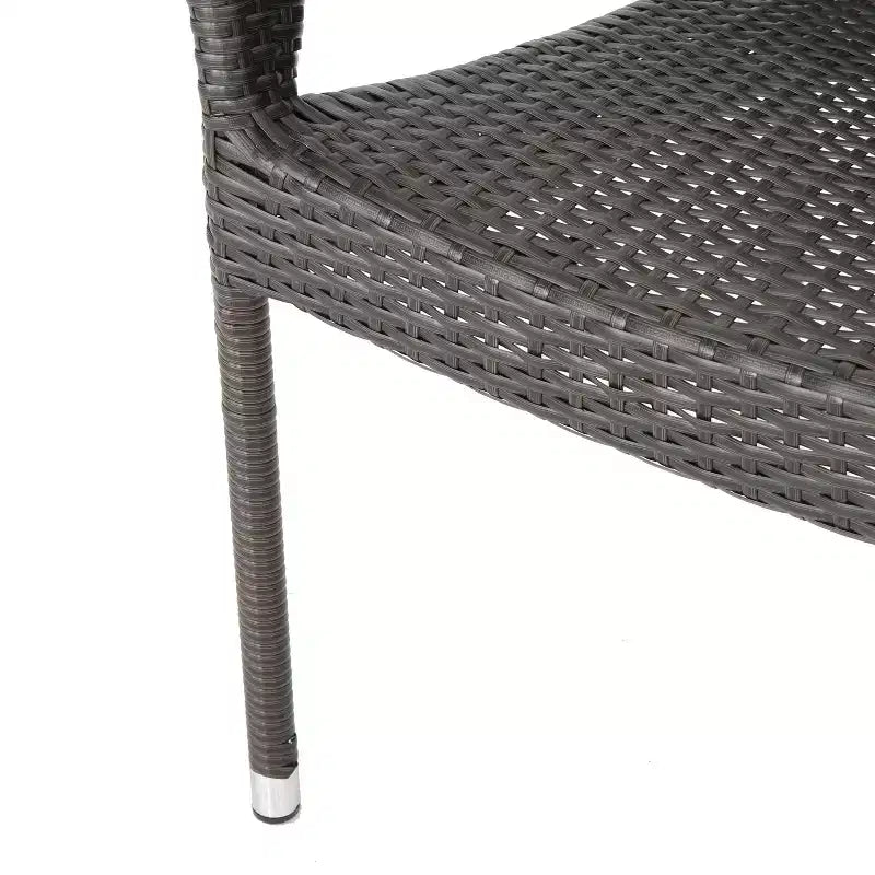 Christopher Knight Home Fletcher Outdoor Acacia Wood and Wicker 6 Piece Dining Set
