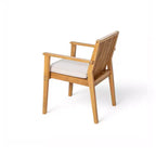 Christopher Knight Home Ashe Ensemble de salle à manger d'extérieur rustique 5 pièces en bois d'acacia avec coussins