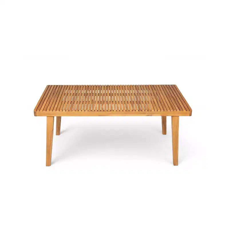 Christopher Knight Home Ashe Ensemble de salle à manger d'extérieur rustique 5 pièces en bois d'acacia avec coussins