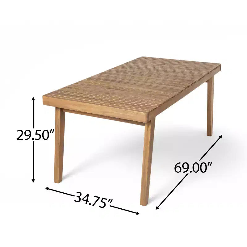 Christopher Knight Home Ashe Ensemble de salle à manger d'extérieur rustique 5 pièces en bois d'acacia avec coussins