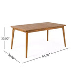 Christopher Knight Home Ahri Ensemble de salle à manger d'extérieur 7 pièces en bois d'acacia de style champêtre avec coussins