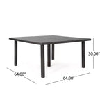 GDFStudio Hubery, ensemble de salle à manger d'extérieur en osier, 9 pièces, avec table carrée en rotin de 162 cm et coussins
