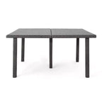 GDFStudio Hubery, ensemble de salle à manger d'extérieur en osier, 9 pièces, avec table carrée en rotin de 162 cm et coussins