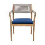 Christopher Knight Home Sivir Ensemble de salle à manger d'extérieur moderne de 5 pièces en bois d'acacia avec coussins