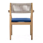 Christopher Knight Home Sivir Ensemble de salle à manger d'extérieur moderne de 5 pièces en bois d'acacia avec coussins