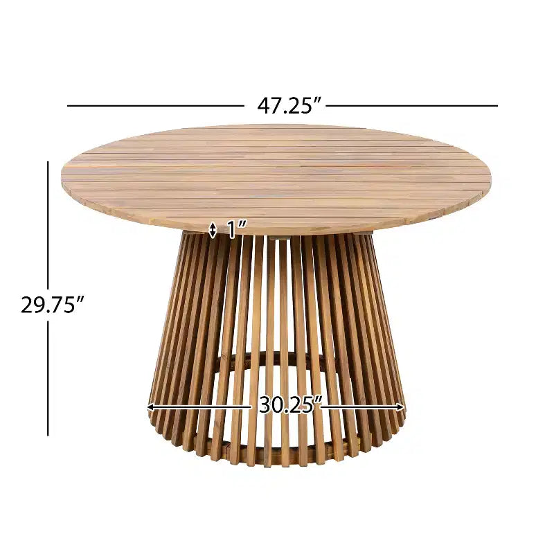 Christopher Knight Home Sivir Ensemble de salle à manger d'extérieur moderne de 5 pièces en bois d'acacia avec coussins