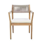 Christopher Knight Home Sivir Ensemble de salle à manger d'extérieur moderne de 5 pièces en bois d'acacia avec coussins