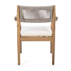 Christopher Knight Home Sivir Ensemble de salle à manger d'extérieur moderne de 5 pièces en bois d'acacia avec coussins