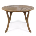 Ensemble de salle à manger d'extérieur 5 pièces en bois d'acacia et osier Jerzie Christopher Knight Home