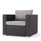 Christopher Knight Home Santa Rosa Outdoor Wicker and Aluminum 8 Piece Sofa Dining Set