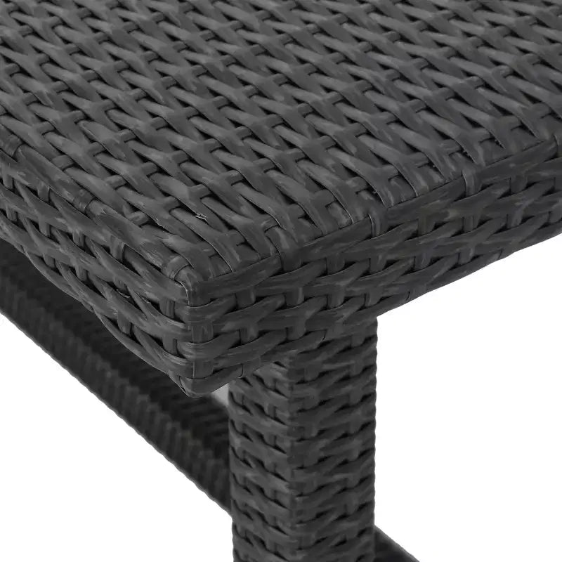 GDFStudio Avianna Outdoor Wicker 7 Seater Sofa Dining Set with Ottomans and Cushions