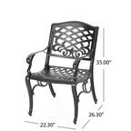 Christopher Knight Home Windley Outdoor Aluminum 7 Piece Expandable Dining Set