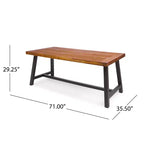 Ensemble de salle à manger 6 pièces Christopher Knight Home Luster en bois d'acacia et osier avec banc